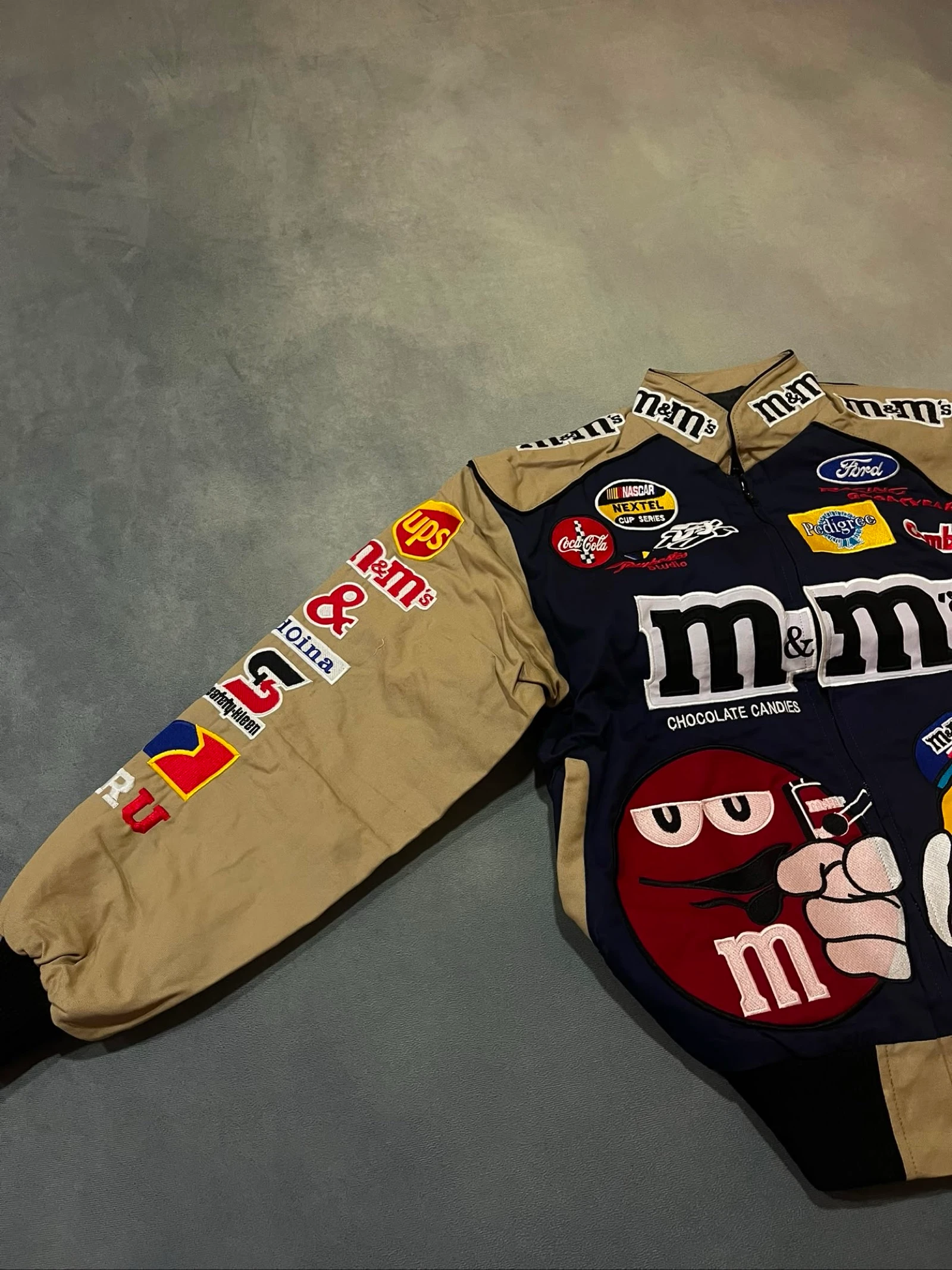 M&M Y2K Veste Bomber Parachute Imperméable Aviateur Top Gun Édition Premium Rétro Vintage 80s – photo 3